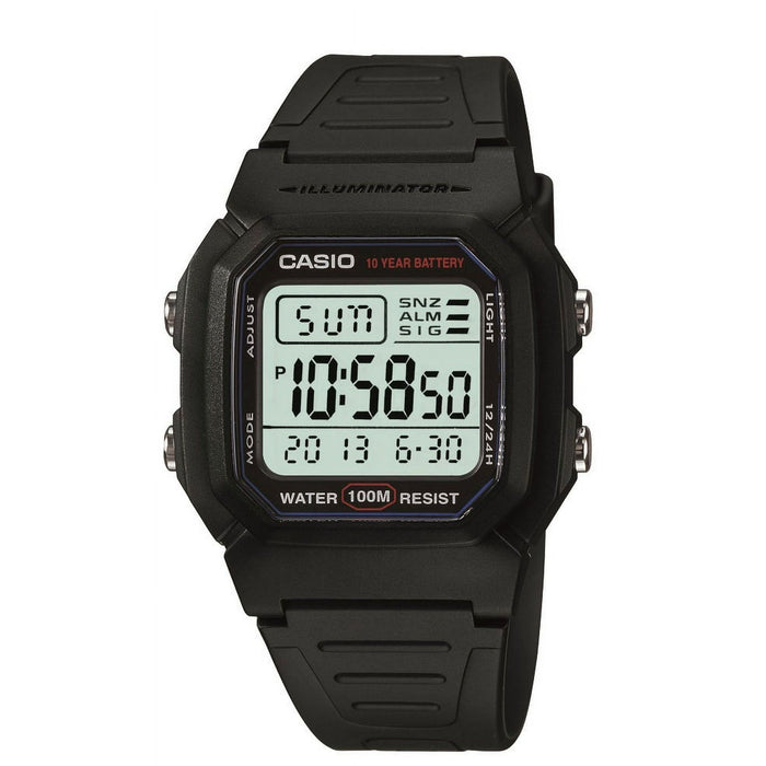 Casio Men Classic Digital Sport Watch with Resin, Plastic band