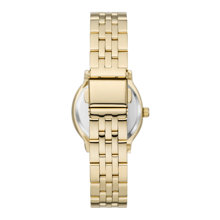 Time & Tru Women's Wristwatch: Gold Tone Oval Case and Dial, 5 Link Bracelet (FMDOTT097)