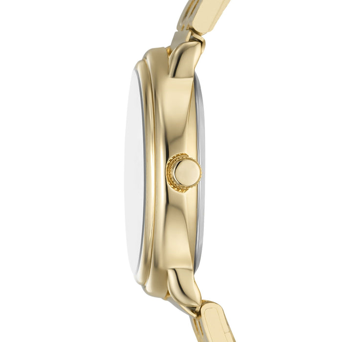 Time & Tru Women's Wristwatch: Gold Tone Oval Case and Dial, 5 Link Bracelet (FMDOTT097)