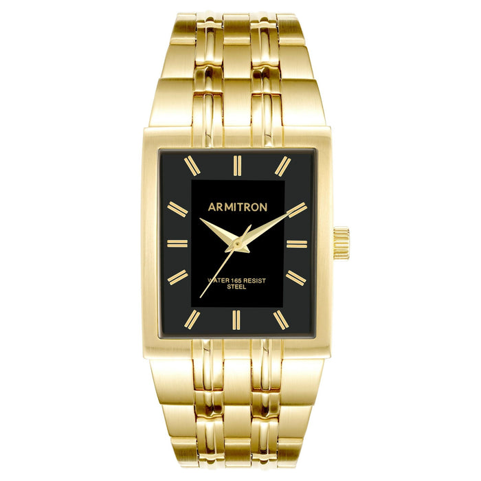 Armitron Mens Dress Watch with Gold Tone Metal Bracelet Band