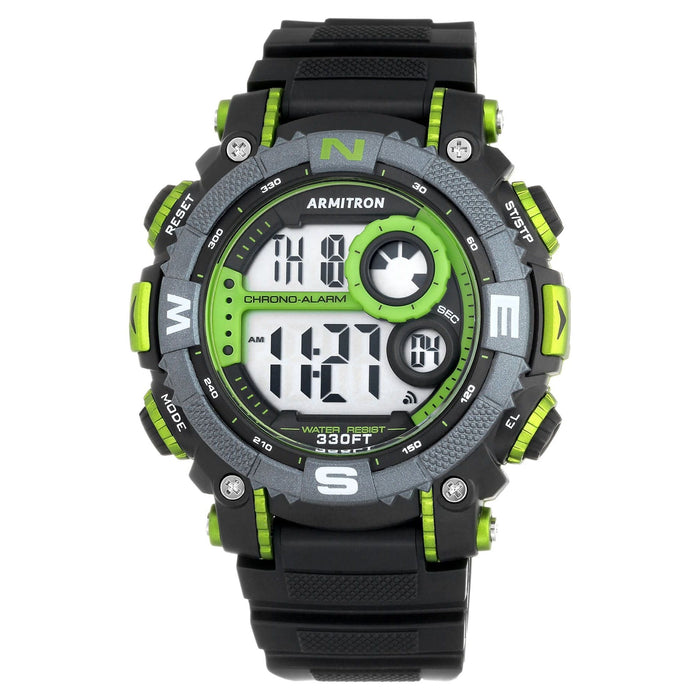 Armitron Men's Sport Green Countertop Watch, Resin Band