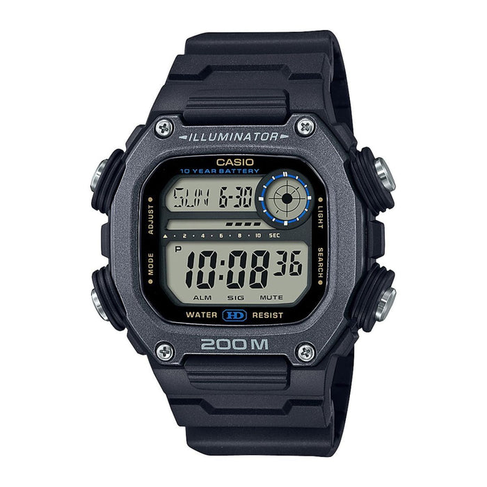 Casio DW291H-1AV Men's Heavy Duty Digital Sport Watch - Black/Silver