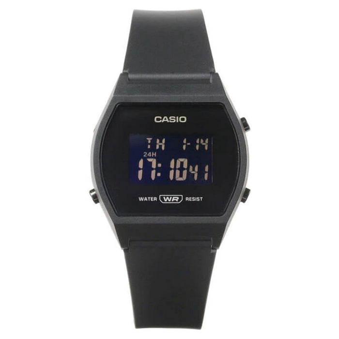 Casio Female Adult's Sports Digital Stopwatch Timer Black Resin Watch LW204-1B