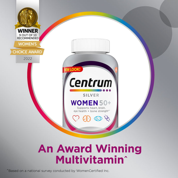 Centrum Silver Multivitamins for Women Over 50; Multimineral Supplement; 200 Count