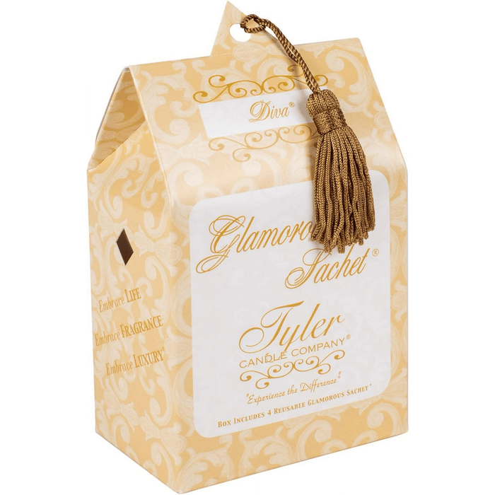 Tyler Candle Glamorous Sachet Set of 4 Boxes - Diva