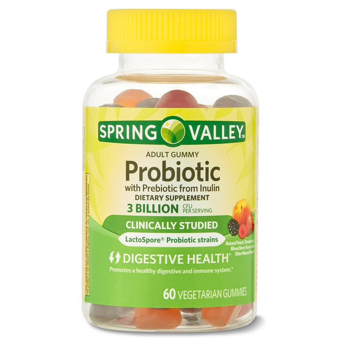 Spring Valley Adult Probiotic + Prebiotic Gummies; 60 Count