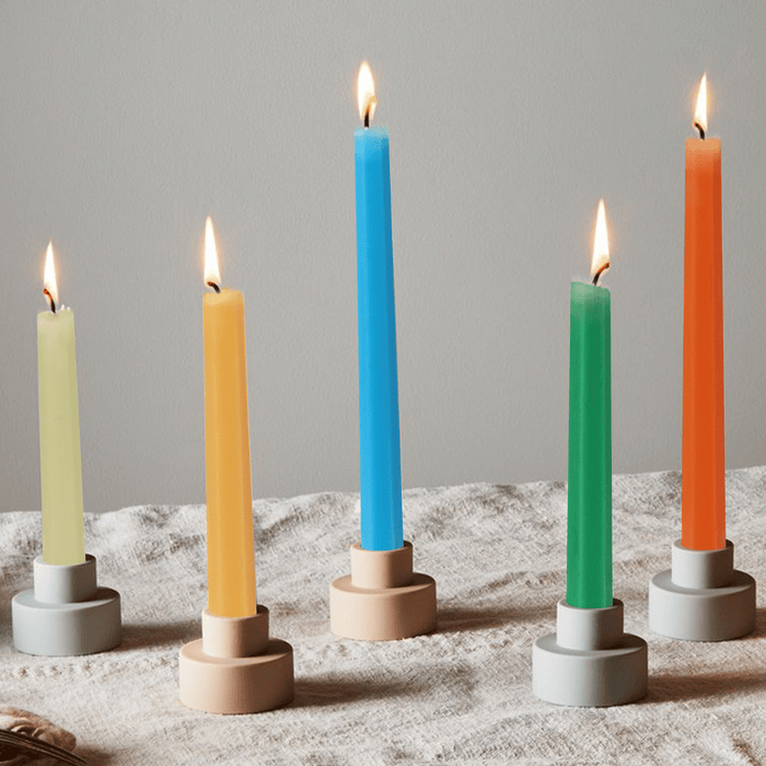 XINAOBAOLUO 11.8 inch Blue Christmas Candles Sticks Unscented Taper Candles Luxury Pack of 4