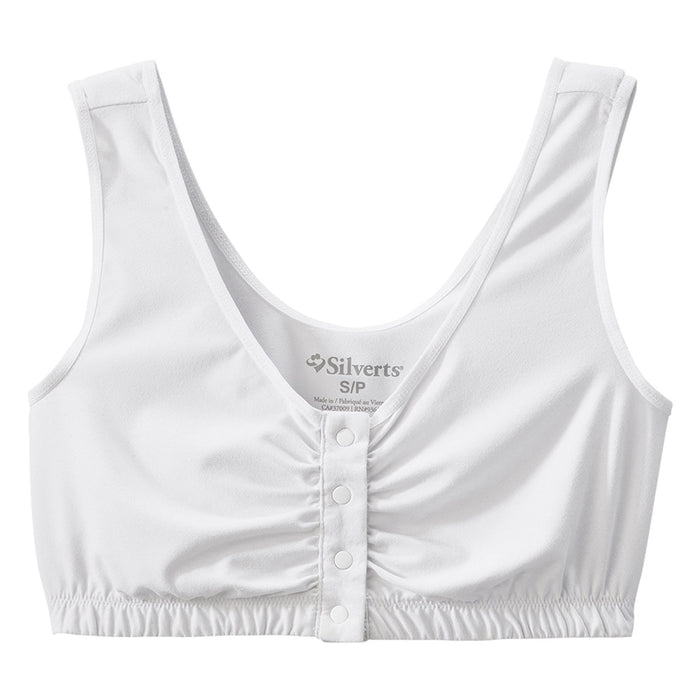 Silverts Adaptive Front Closure Bra - White, Large