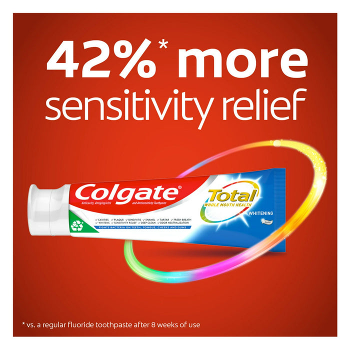 Colgate Total Teeth Whitening Toothpaste; Mint; 2 Pack; 5.1 oz Tubes