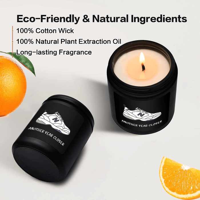 Birthday Gifts for Men, Another Year Closer Citrus Scented Candle - Natural Soy Wax Relaxing Aromatherapy Candle - Best Gifts for Husband, Father, Brother, Grandfather, Uncle, Friend, 50 H r Burn