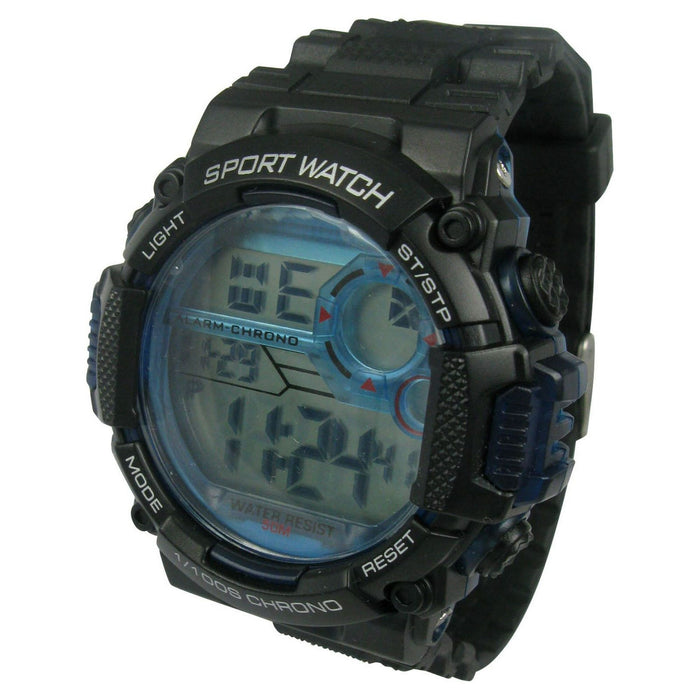 George Mens Digital Sport Wristwatch Plastic Strap