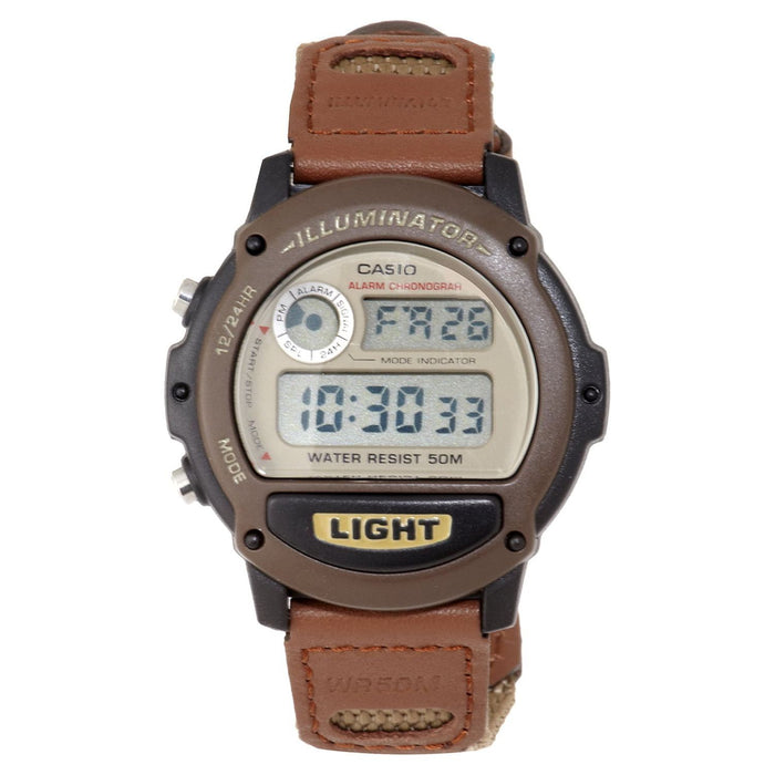 Casio Men's Digital Sport watch with Brown Nylon Strap W89HB-5AV