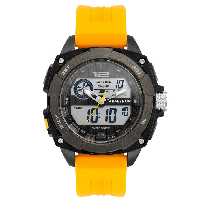 Armitron Unisex Sport Yellow Black Analog-Digital Watch