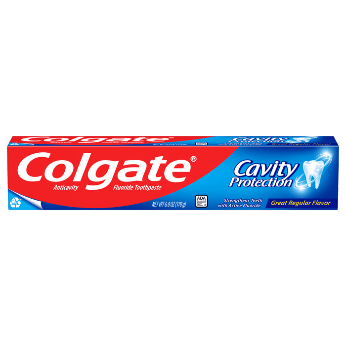 Colgate Cavity Protection Toothpaste with Fluoride; Minty Regular Flavor; 6 oz Tube