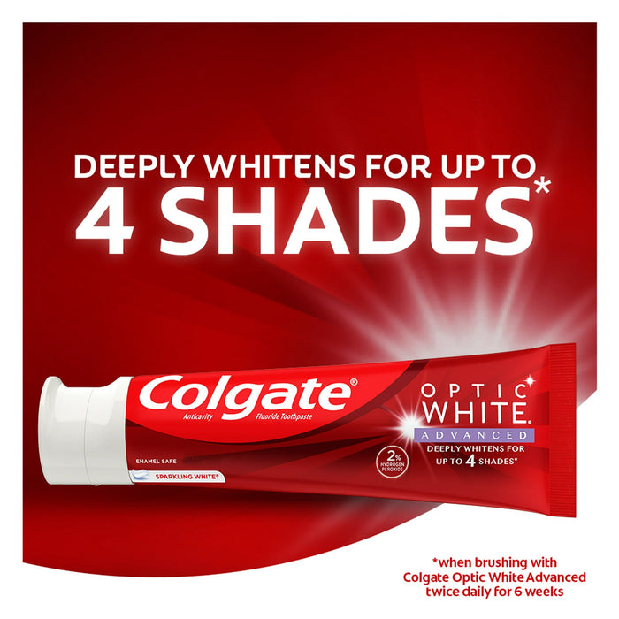 Colgate Optic White Advanced Toothpaste; Sparkling White; 3.2 oz; 3 Pack
