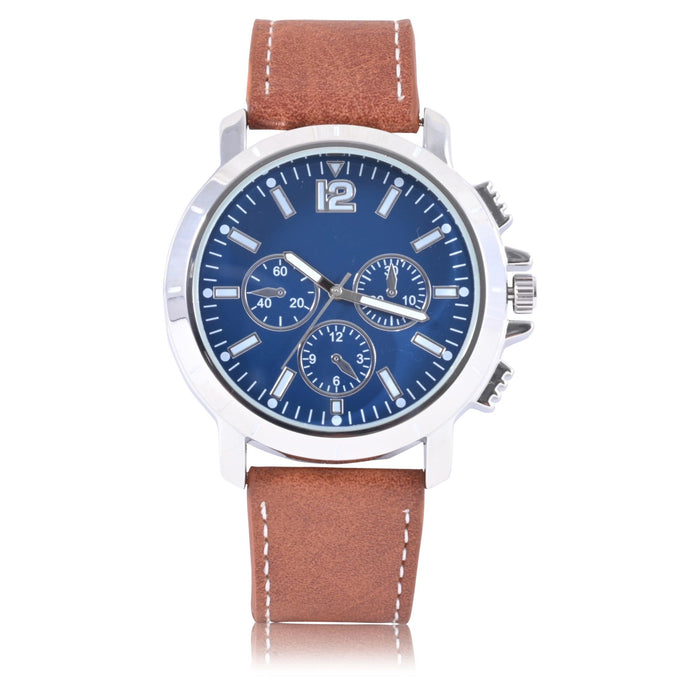 George Adult Male Analog Watch with Silver Dial in Brown Strap and (42032Wmm)