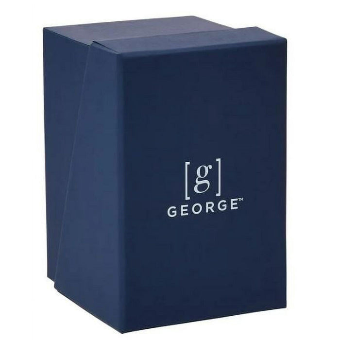 George 44mm Men's Gunmetal Tone Sport Bezel Easy Read Black Stitched Strap Watch