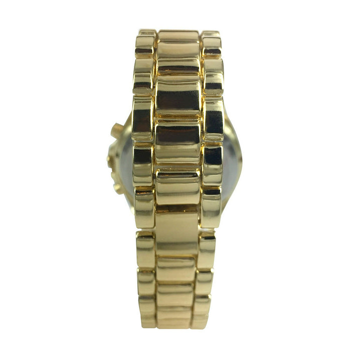 Time and Tru Women's Round Gold Tone Stainless Steel Bracelet Wristwatch
