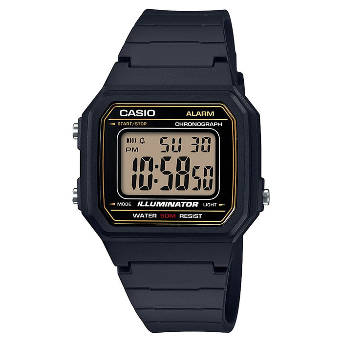 Casio Men's Classic Digital Watch with Black Resin Strap W217H-9AV