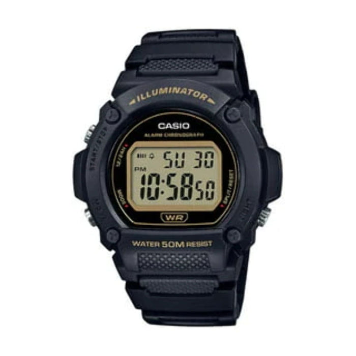 Casio Men's Heavy Duty Digital Watch with Black Strap W219H-1A2V