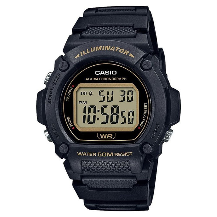 Casio Men's Heavy Duty Digital Watch with Black Strap W219H-1A2V