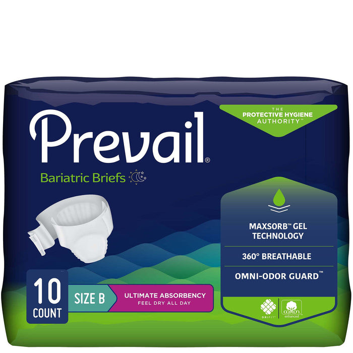 Prevail® Bariatric Adult Incontinence Briefs – Size B (4 Count)