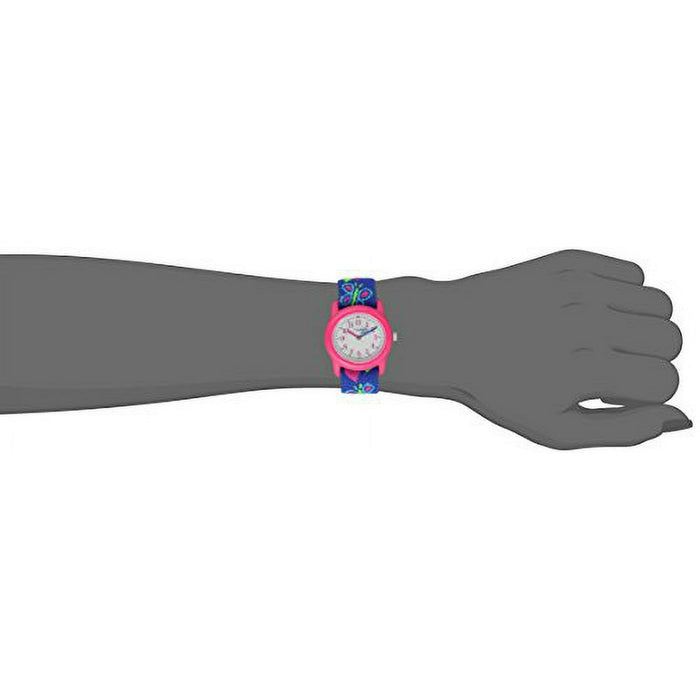 TIMEX TIME MACHINES? 29mm Butterflies and Hearts Elastic Fabric Kids Watch