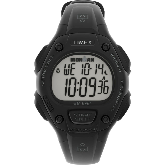 TIMEX Unisex IRONMAN Classic 30 Black 34mm Sport Watch, Resin Strap