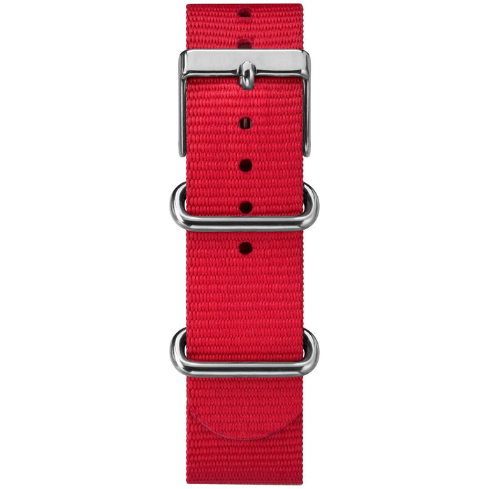 Timex x Peanuts Unisex Weekender 38mm Watch ¨C Snoopy with Red Fabric Slip-Thru Strap