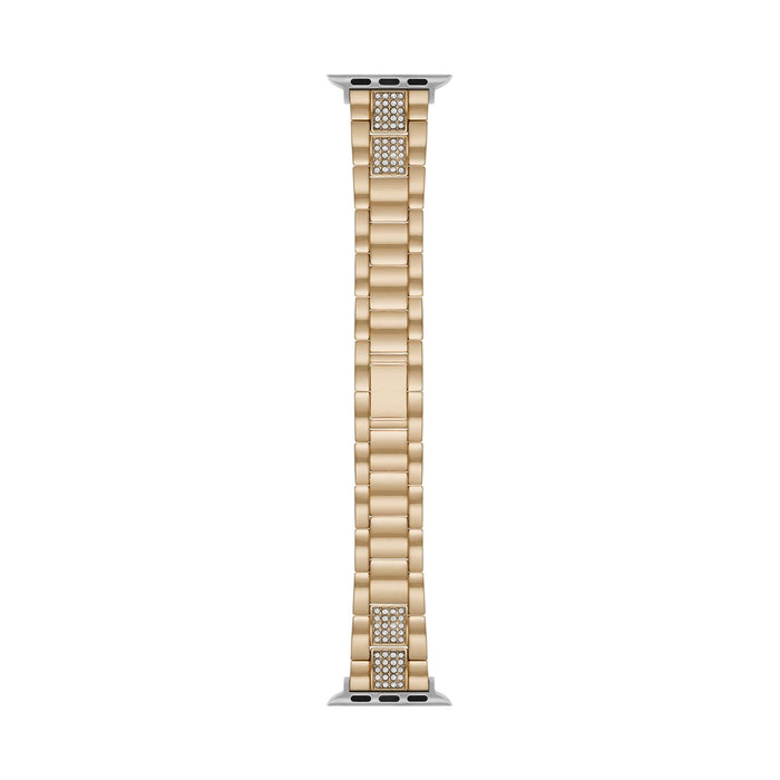 Interchangeable Gold Metal Watch Band with Clear Crystals (FMDBA024) 38/40mm