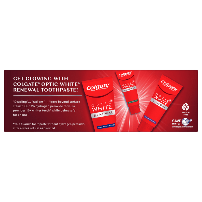 Colgate Optic White Renewal Toothpaste Whitening Toothpaste; Enamel Strength; 3 oz Tube