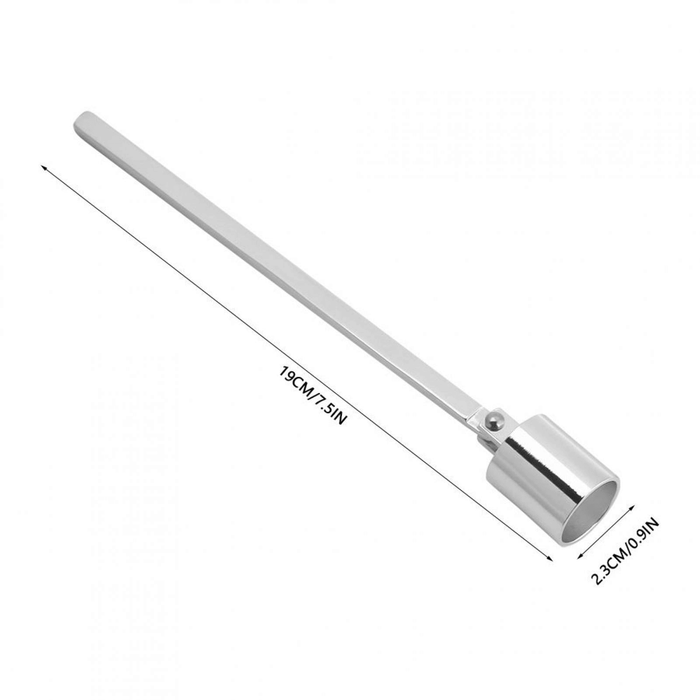 FAGINEY Candle Wick Trimmer, Straight Tube Shaped Candle Snuffer,Fashion Stainless Steel Straight Tube Shaped Candle Snuffer Wick Trimmer Cover Hand Tool