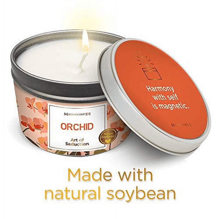 Magnificent 101 Orchid 6oz Natural Soy Aromatherapy Intention Candle