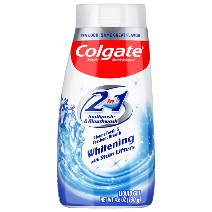 Colgate 2 in 1 Toothpaste and Whitening Mouthwash; Mint; 4.6 oz Squeeze Bottle