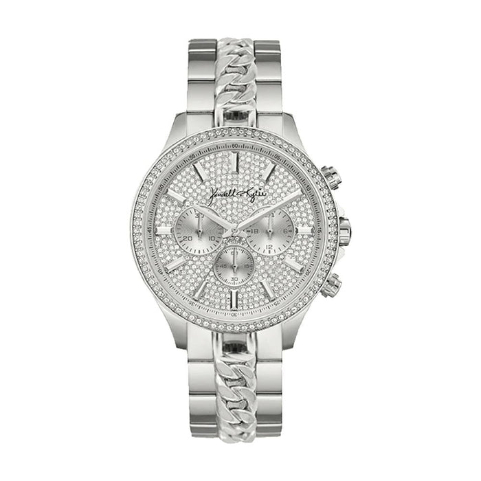 Kendall + Kylie Ladies Silver Tone Metal Strap Analog Watch