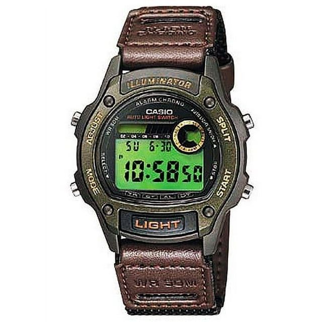 Casio Men's Digital Sport Watch with Green Nylon Strap - W94HF-3AV