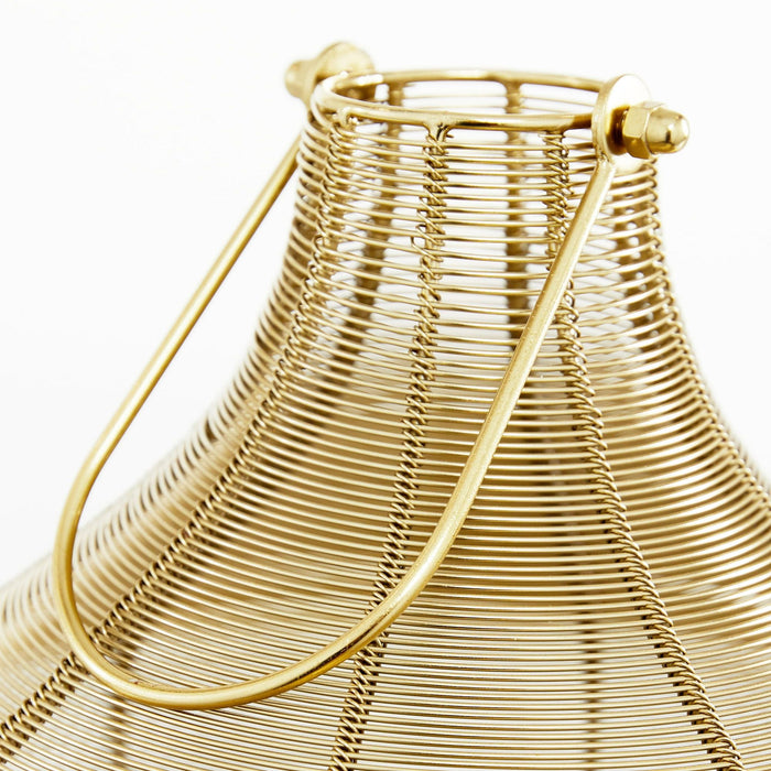 DecMode Gold Outdoor Hanging Lantern