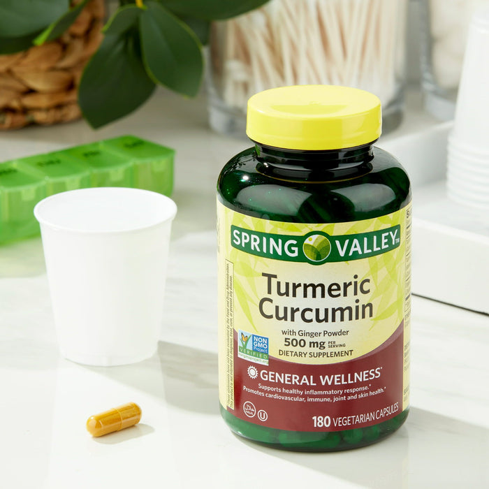 Spring Valley Turmeric Curcumin with Ginger Powder; 500 mg; 180 Count