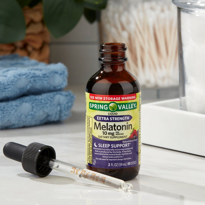 Spring Valley Liquid Melatonin Dietary Supplement; 10 mg; 2 fl oz