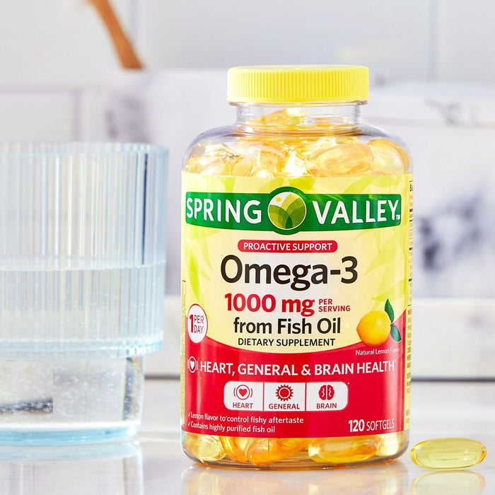 Spring Valley Omega-3 Fish Oil Soft Gels; 1000 mg; 120 Count