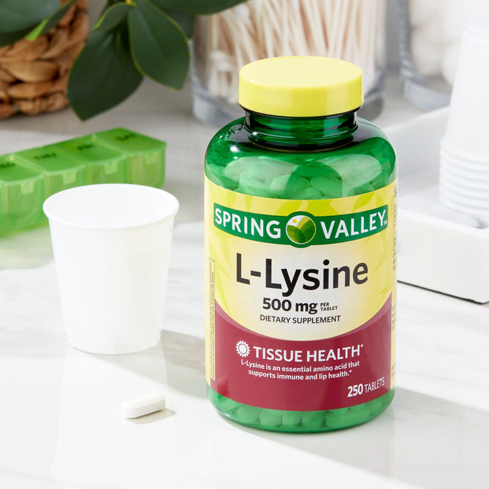 Spring Valley L-Lysine Dietary Supplement; 500 mg; 250 Count