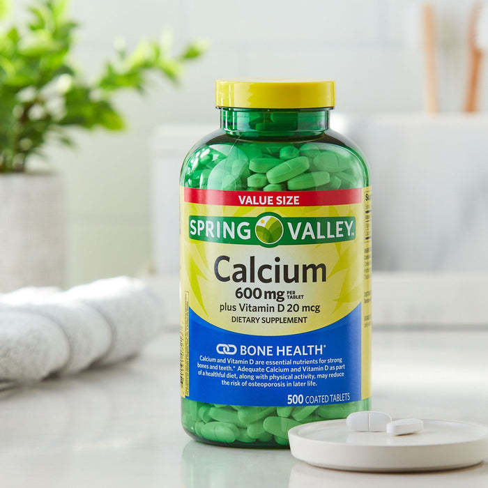 Spring Valley Calcium Plus Vitamin D Tablets; 600 mg; 500 Count