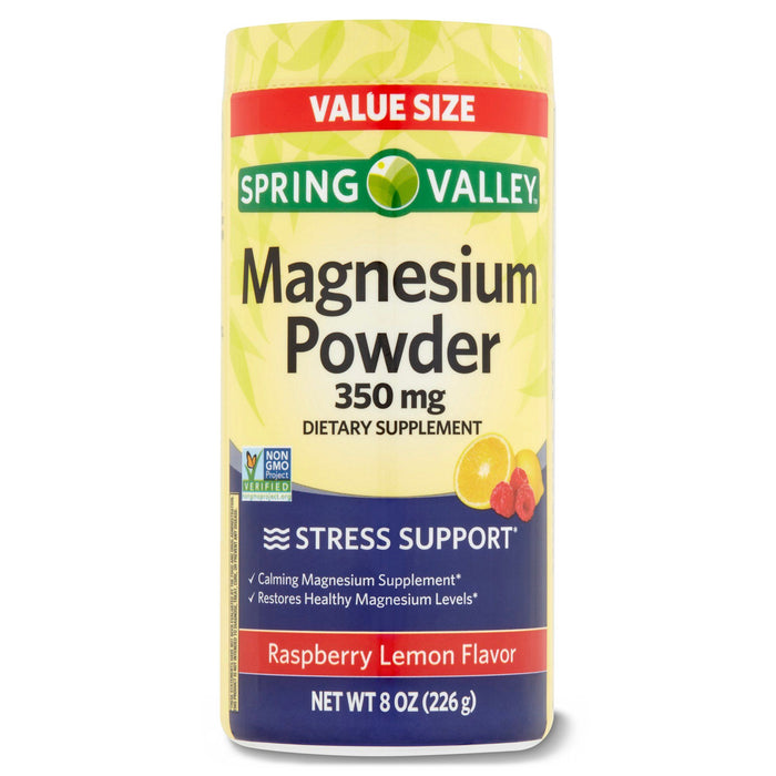 Spring Valley Magnesium Powder Raspberry Lemon Flavor; 350 mg; 8 oz