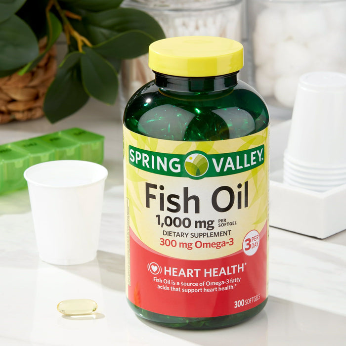 Spring Valley Omega-3 Fish Oil Soft Gels; 1000 mg; 300 Count