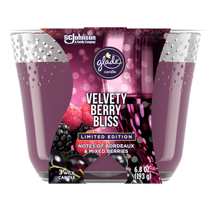 Glade 3 Wick Cndl Velvety Berry Bliss