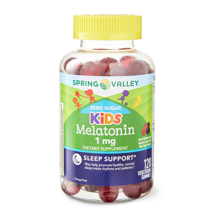 Spring Valley Zero Sugar Kids Melatonin Gummies Dietary Supplement; 1 mg; 120 Count