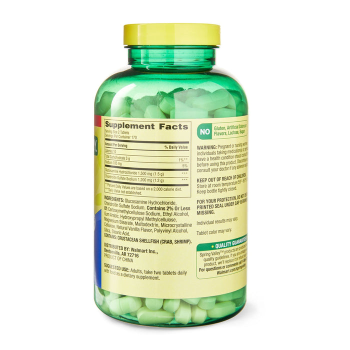Spring Valley Triple Strength Glucosamine Chondroitin Tablets; 340 Count