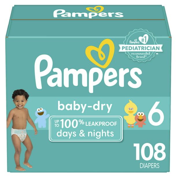 Pampers Baby-Dry Diapers Size 6, 108 Count