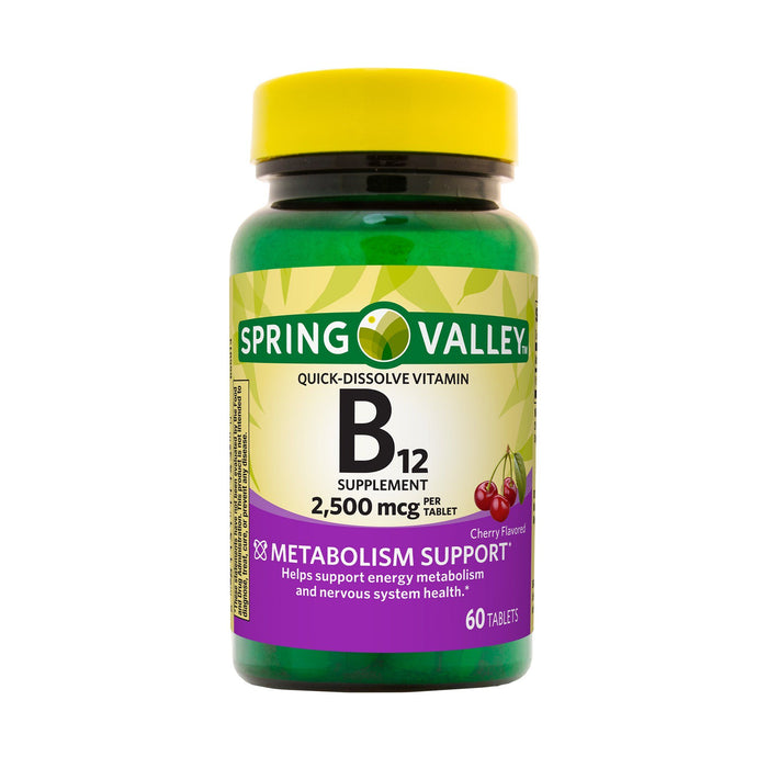 Spring Valley Vitamin B12 Quick-Dissolve Tablets Dietary Supplement; 2500 mcg; 60 Count