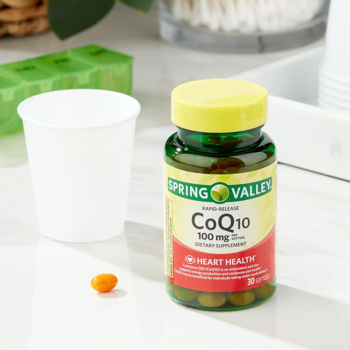 Spring Valley Rapid-Release CoQ10 Dietary Supplement; 100 mg; 30 Count
